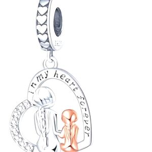 1pc. S925 Sterling Silver Great Mother Love Charm Pendant For Bracelet Or Chain